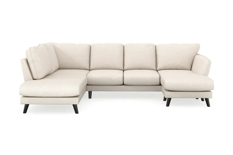 Trend Lyx 4-sits Högervänd U-formad Soffa med Divan och Schäslong i Tyg - Beige (Art.nr 1522375) — Beige