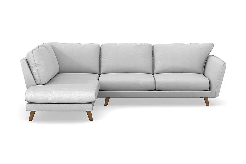 Trend Lyx 4-sits Vänstervänd L-formad Schäslongsoffa i Tyg - Ljusgrå (Art.nr 1522436) — Ljusgrå