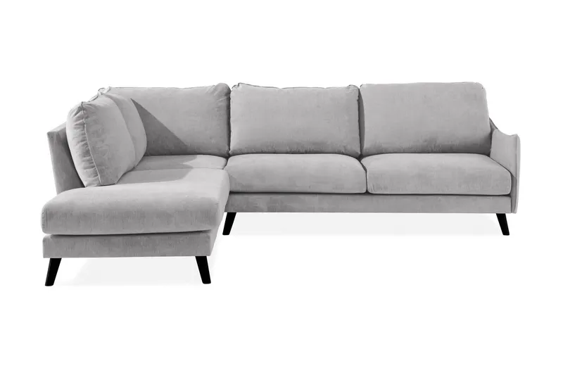 Trend Lyx 4-sits Vänstervänd L-formad Schäslongsoffa i Tyg - Ljusgrå (Art.nr 665584) — Ljusgrå
