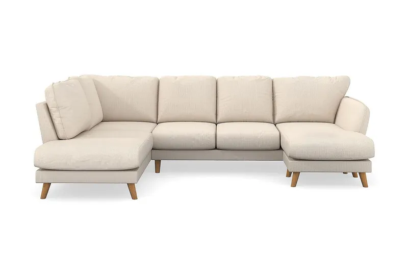 Trend Lyx 4-sits Vänstervänd U-formad Soffa med Divan och Schäslong i Manchester - Beige (Art.nr 1522774) — Scandi Days