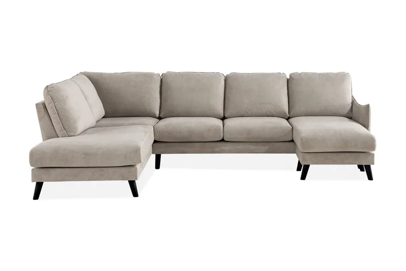 Trend Lyx 4-sits Vänstervänd U-formad Soffa med Divan och Schäslong i Tyg - Beige (Art.nr 665932) — Beige