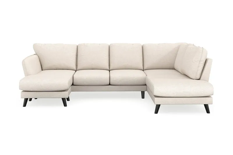 Trend Lyx 4-sits Vänstervänd U-formad Soffa med Divan och Schäslong i Tyg - Beige (Art.nr 1522793) — Beige