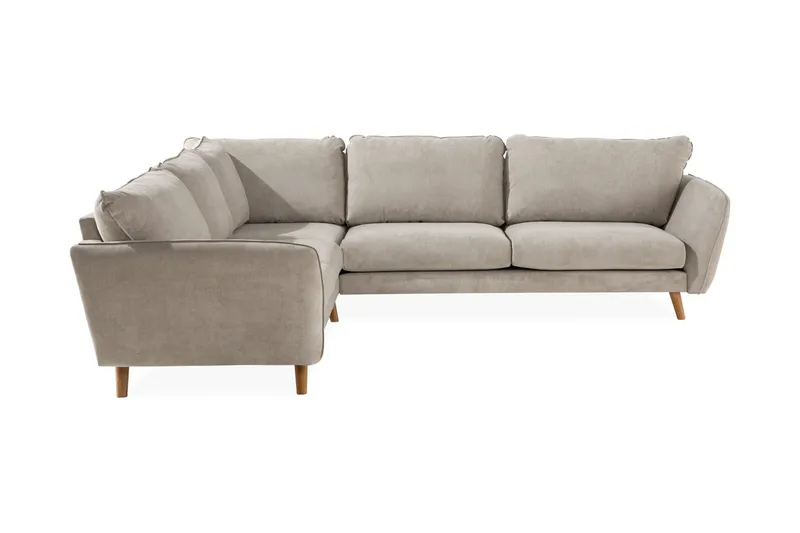 Trend Lyx 6-sits Vändbar L-formad Hörnsoffa i Tyg - Beige (Art.nr 665892) — Scandi Days