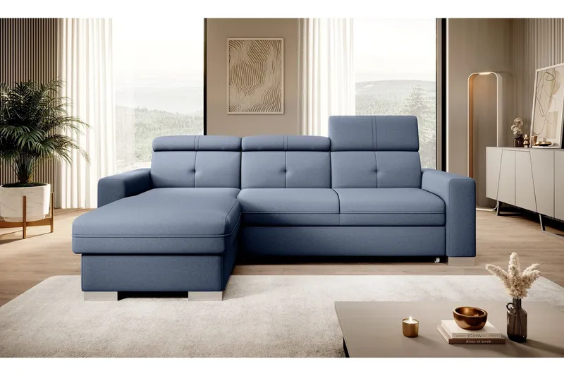 Trent Bäddsoffa m. Divan med Förvaring 3-sits - Mörkblå (Art.nr 1722216) — Mörkblå