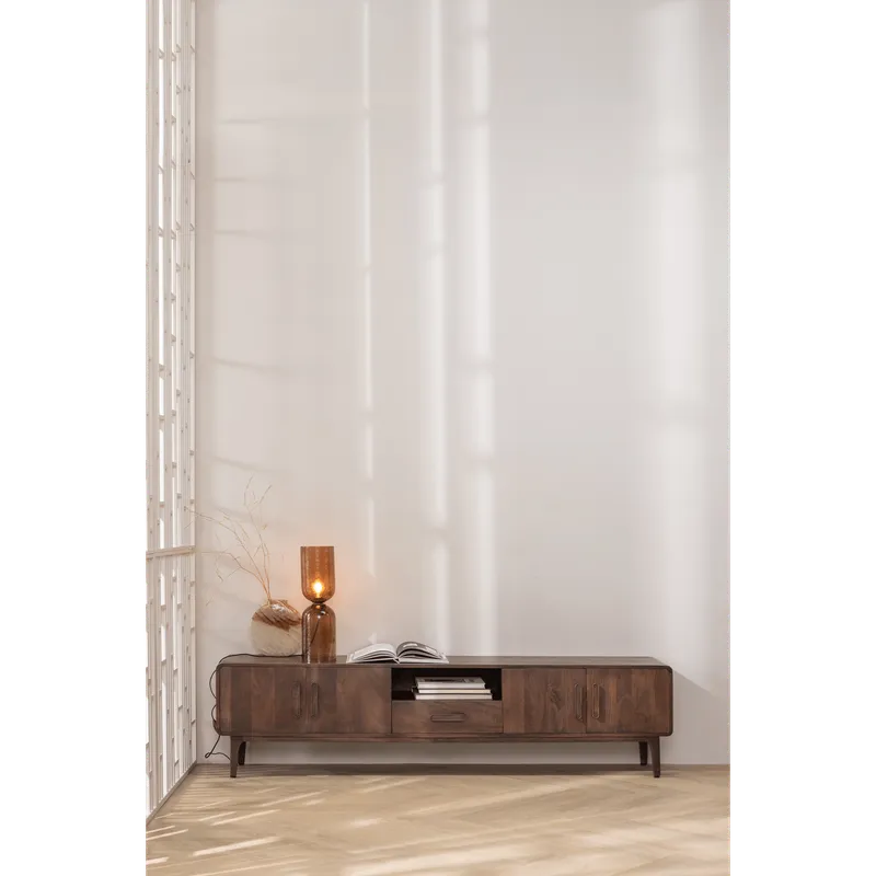 Tv-bänk Liya 200 cm - Mörkbrun — WOOOD