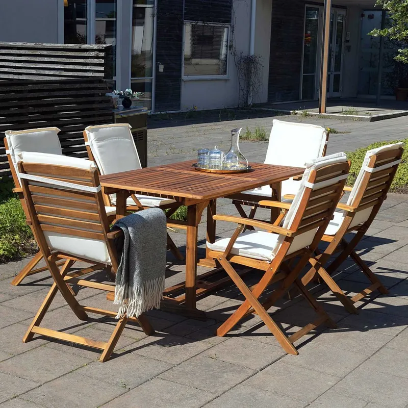 Utemöbel - förlängningsbart | Bord & 6 stolar | Lyfco Värmdö — Lyfco