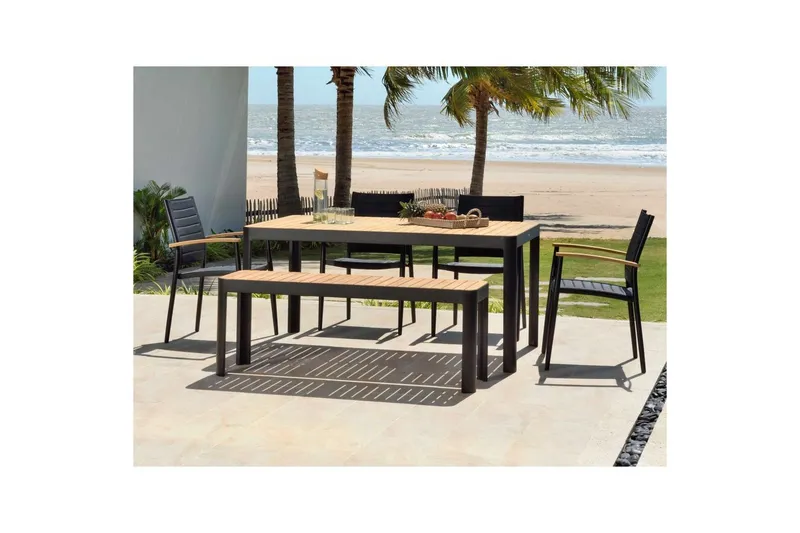 Utomhusmöbelgrupp Lifestyle Garden Portals 161 cm 4 lite carverstolar + bänk - 4 lite carverstolar + bänk — Lifestyle Garden