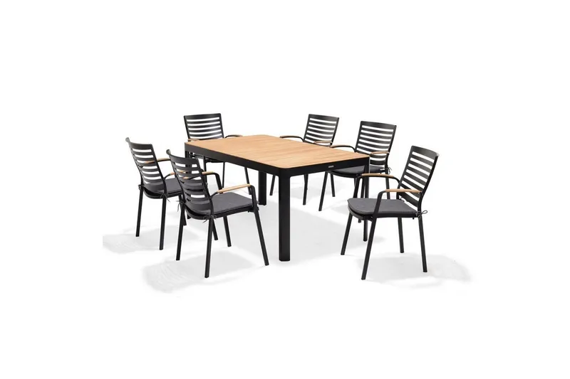 Utomhusmöbelgrupp Lifestyle Garden Portals 161 cm 6 carverstolar - 6 carverstolar — 6 carverstolar