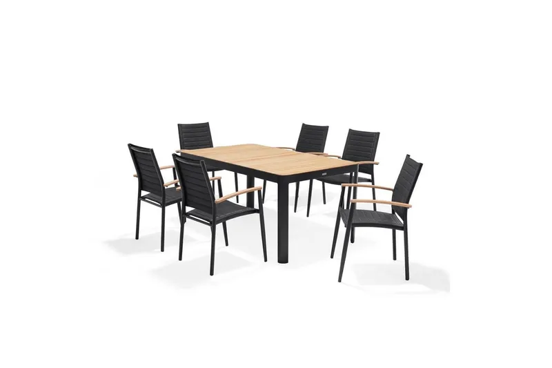 Utomhusmöbelgrupp Lifestyle Garden Portals 161 cm 6 lite carverstolar - 6 lite carverstolar — Lifestyle Garden