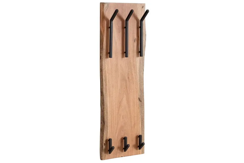 Vägghylla Wohnling Massiv trä träd kant väggmonterad klädhängare 35X100 cm industriell — Wohnling