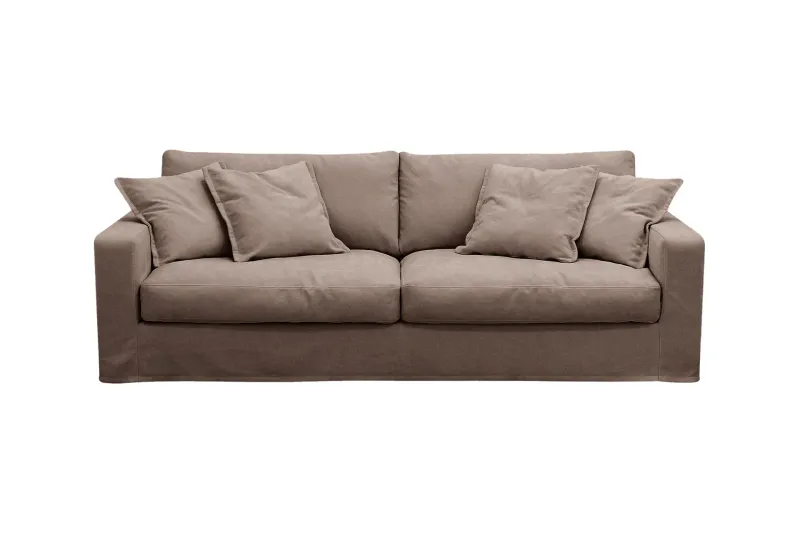 Valencia Extra Djup 3-sits Soffa med avtagbar och tvättbar klädsel - Mörkbrun (Art.nr 3427823) — Scandinavian Choice