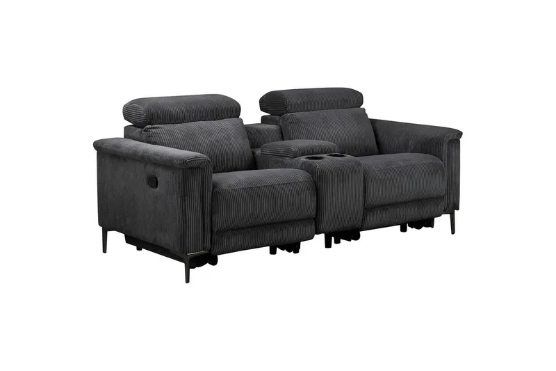 Vanlig liggfåtölj Loft24 Dubbel recliner stol Loft24 Lund Grey1 100% polyester (Art.nr 3116690) — Loft24