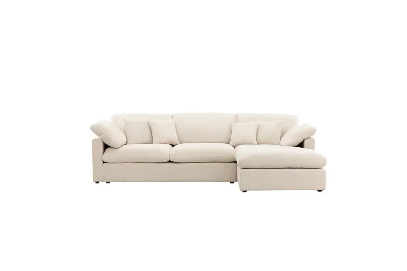Vanlig Soffa med enkeldivan utan schäslong VIND Hörnsoffa VIND Amalfi Beige Beige — VIND