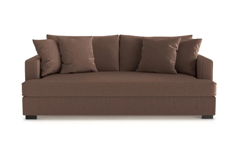 Vanlig Soffa utan divan & schäslong Scandinavian Choice Rossita Djup 3-sits Sammetsoffa Hel dyna Brown — Scandinavian Choice