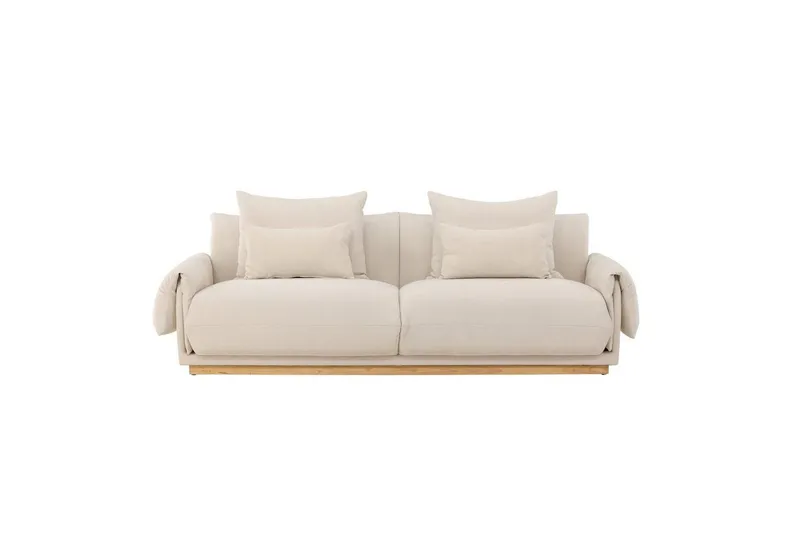 Vanlig Soffa utan divan & schäslong VIND Soffa VIND 3-sits Mollösund 237x95x82 cm Beige Beige — VIND