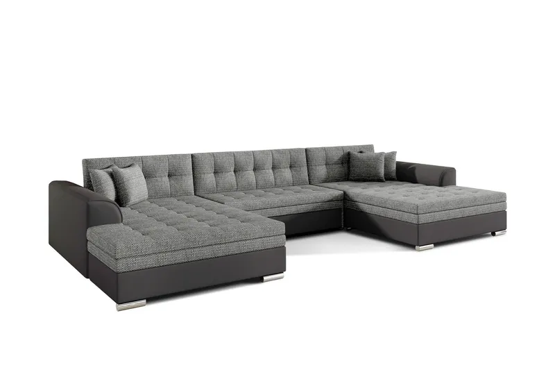 Ventolia Hörnbäddsoffa Universal - Grå/Svart (Art.nr 696123) — Grå/Svart