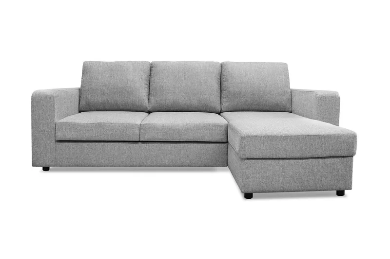 Verona Djup Bäddsoffa 3 sits med Divan Vändbar - Ljusgrå — Scandinavian Choice