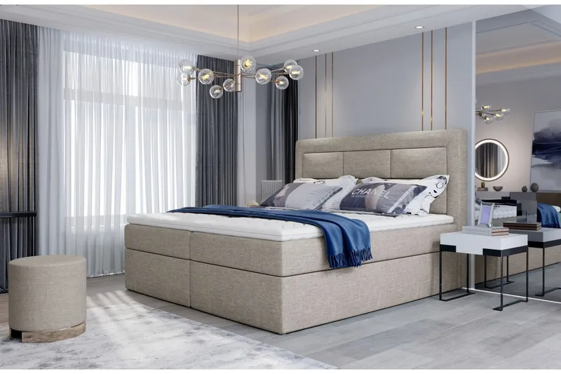 Vivera Sängpaket 140x200 cm - Beige (Art.nr 1026261) — Beige