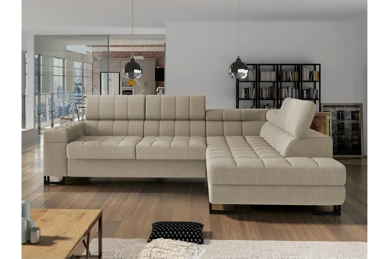 Warwick Bäddsoffa m. Schäslong 3-sits - Beige (Art.nr 3099339) — Beige
