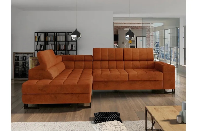Warwick Bäddsoffa m. Schäslong 3-sits - Orange (Art.nr 3099335) — Orange