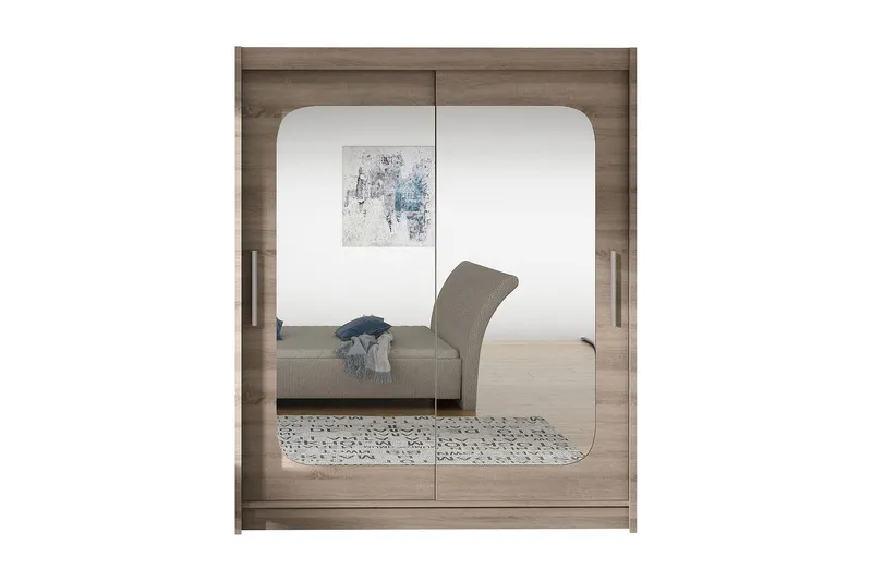 West Garderob 150x58x200 cm LED-belysning - Beige (Art.nr 460012) — Beige