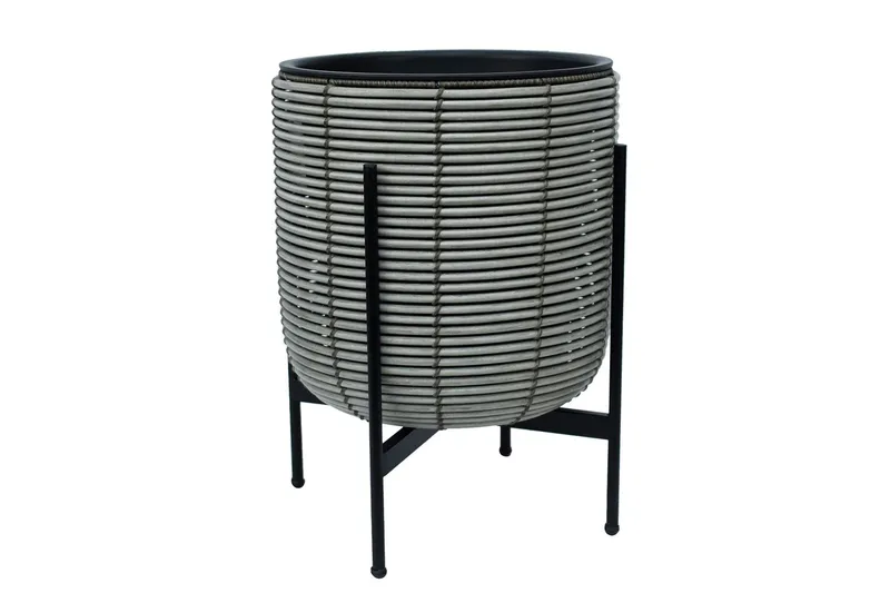 Wicker Blomkruka på stativ 38x38xH49 cm Grå (Art.nr 1566272)