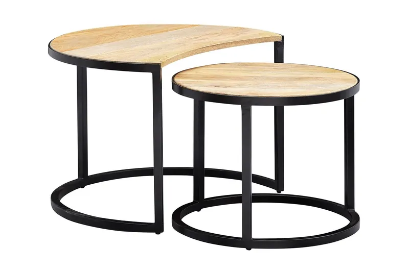 Willowdale Satsbord 60 cm Halvcirkel - Brun/Svart — Wohnling