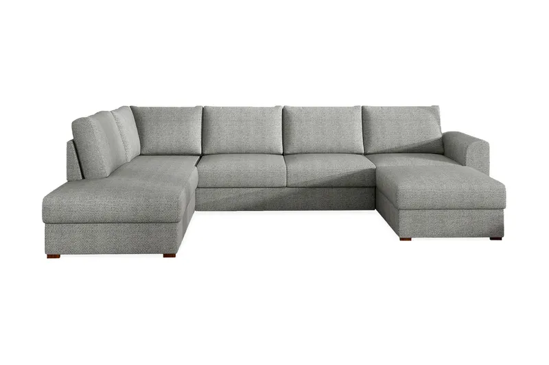 Wilma 6-sits Divan Höger Bäddsoffa 305 cm - Grå — Scandinavian Choice
