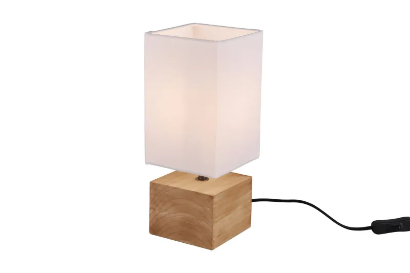Woody bordslampa 12X12cm E14 trä/ vit - Vit — Trio Lighting