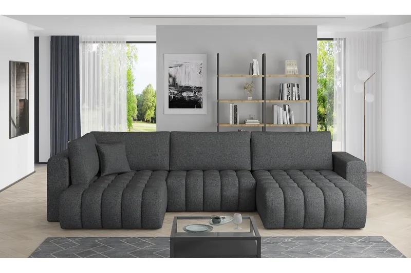 Yorktown U-bäddsoffa Divan Höger - Grå (Art.nr 1437818) — Grå