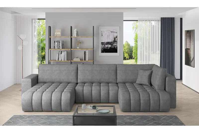 Yorktown U-bäddsoffa Divan Vänster - Grå (Art.nr 1437854) — Grå