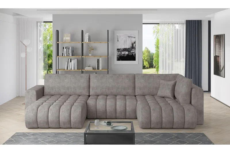Yorktown U-bäddsoffa Divan Vänster - Grå (Art.nr 1437918) — Grå