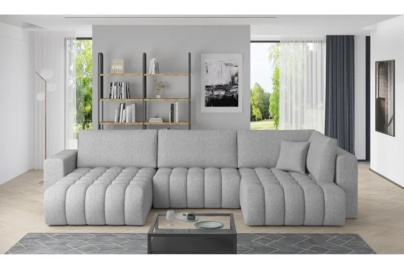 Yorktown U-bäddsoffa Divan Vänster - Grå (Art.nr 1437919) — Grå