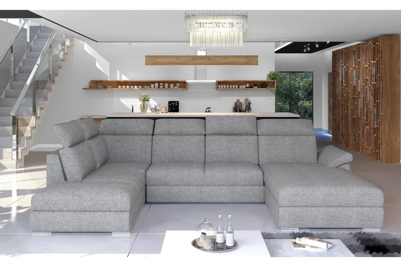 Zoana Bäddsoffa med Dubbeldivan - Grå (Art.nr 695901) — Grå