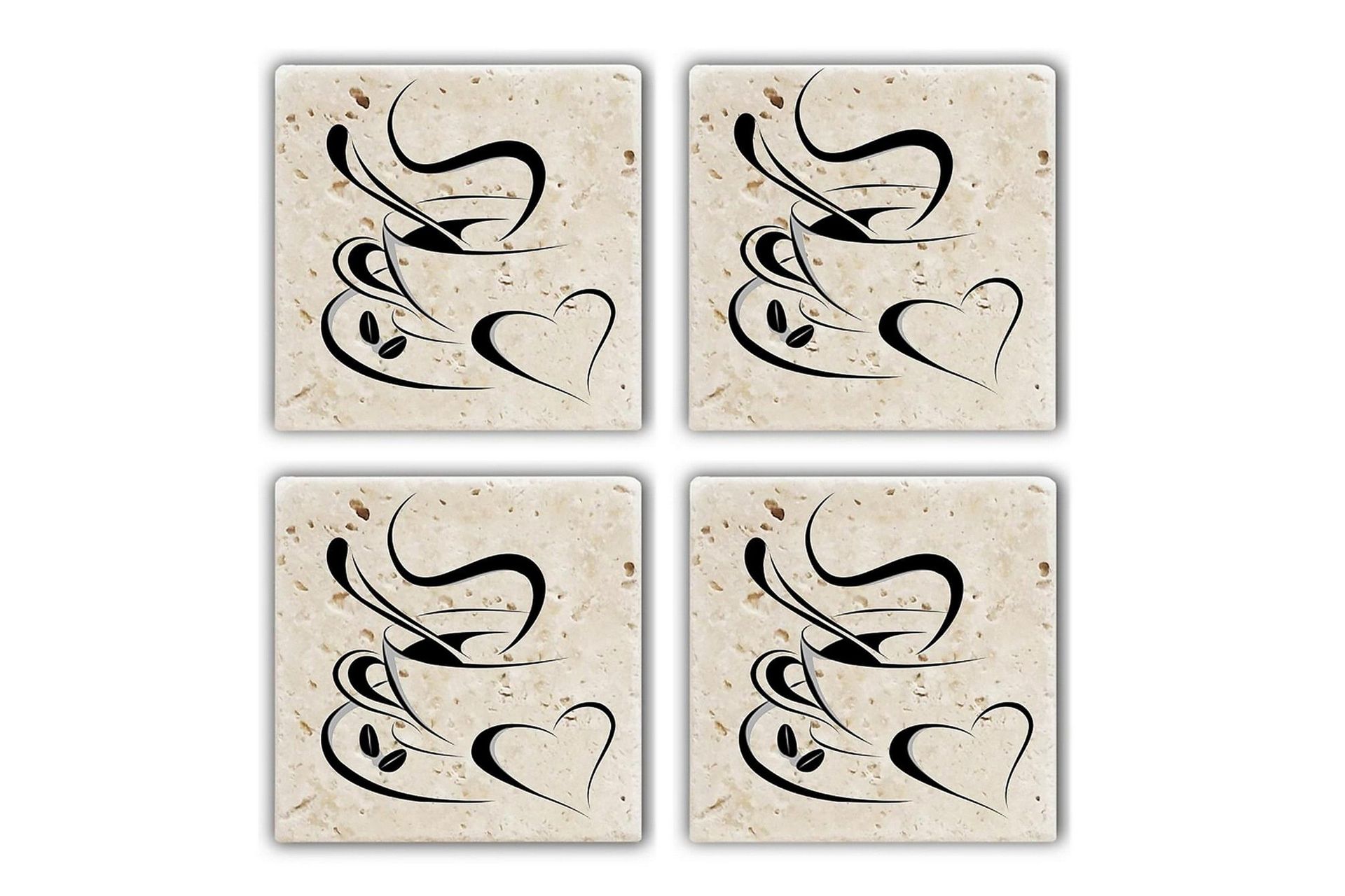 Glasunderlägg 4-pack - Flerfärgad (Art.nr 1006471) — Chilli