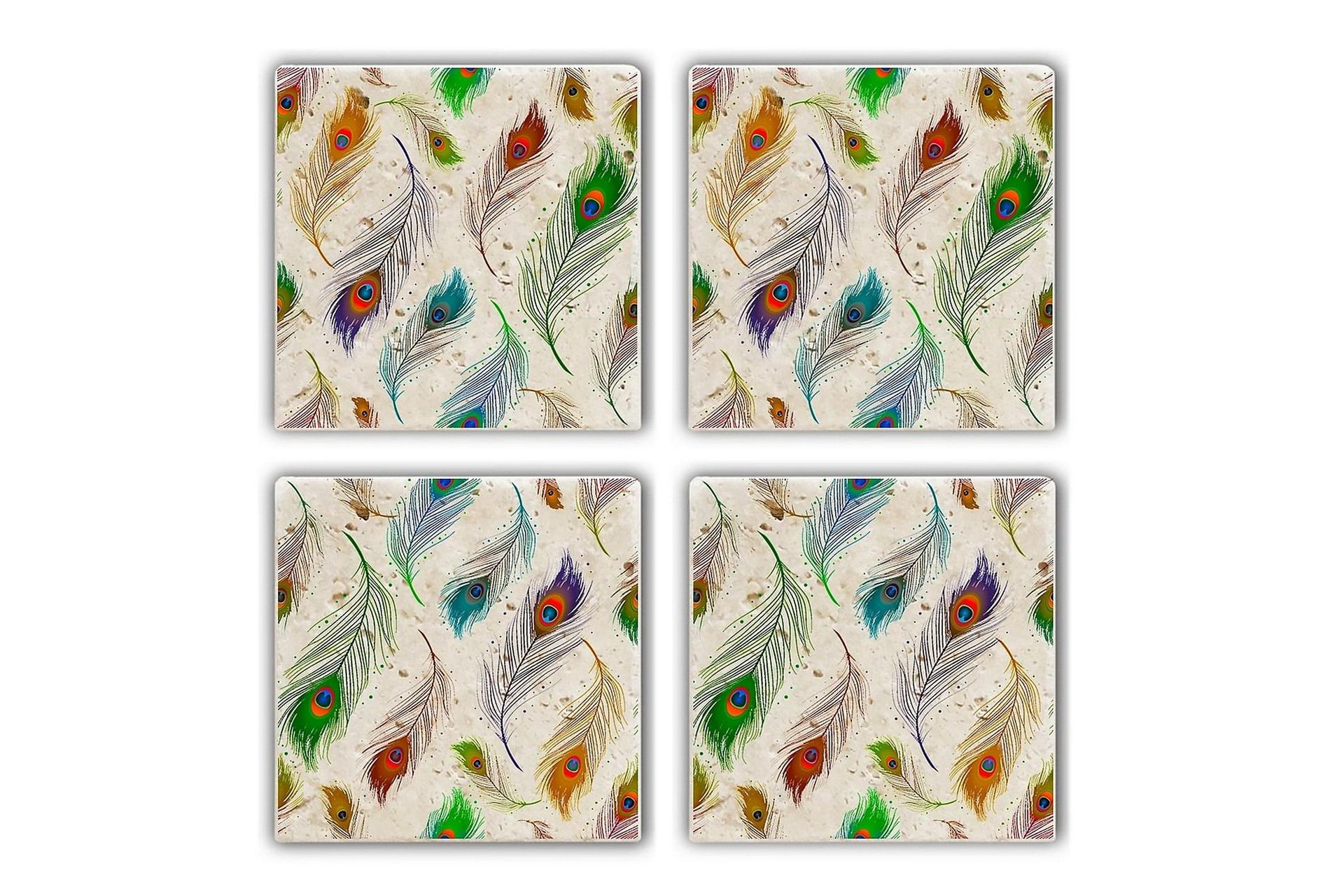 Glasunderlägg 4-pack - Flerfärgad (Art.nr 1006509) — Chilli