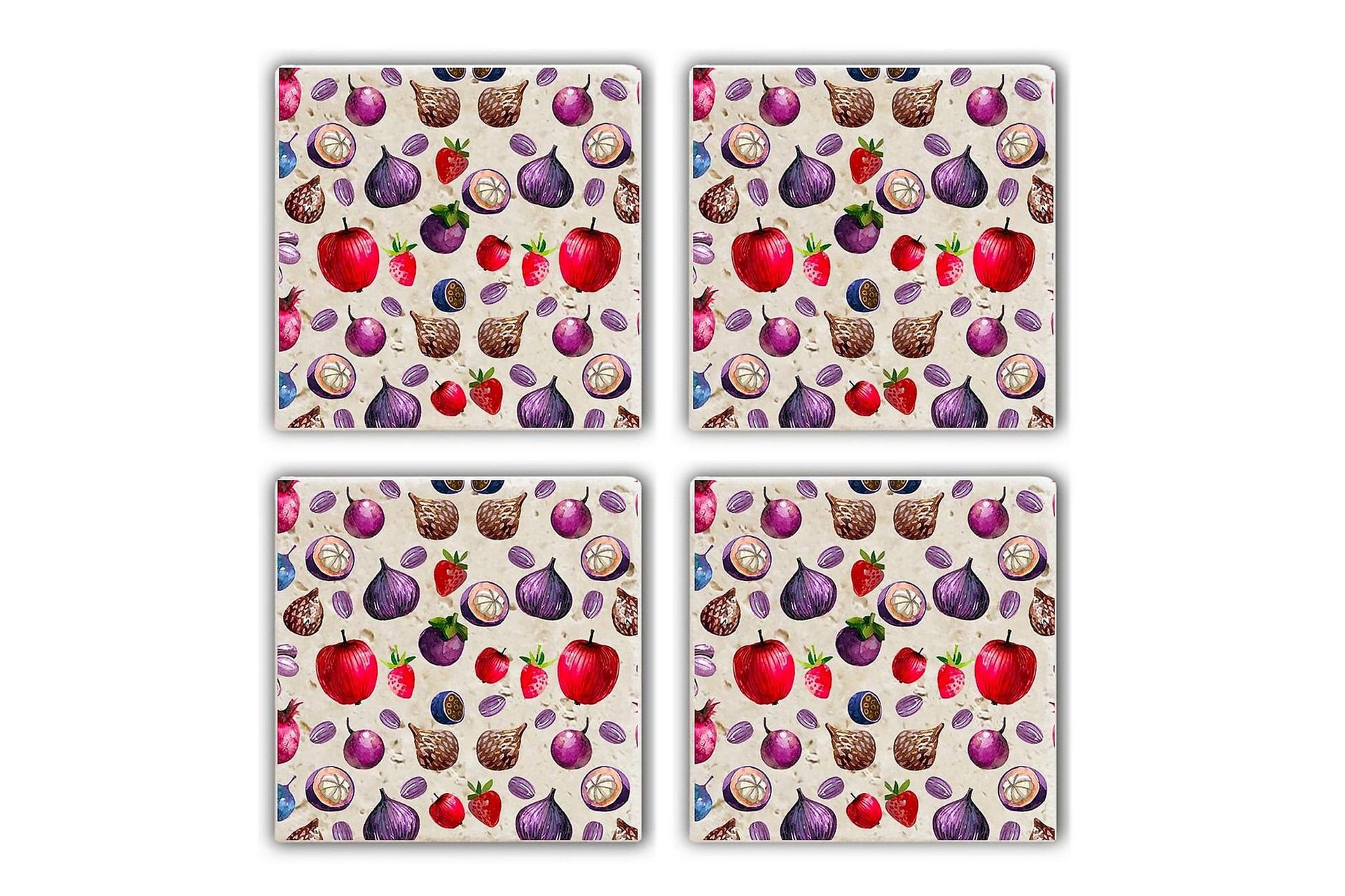 Glasunderlägg 4-pack - Flerfärgad (Art.nr 1006430) — Chilli