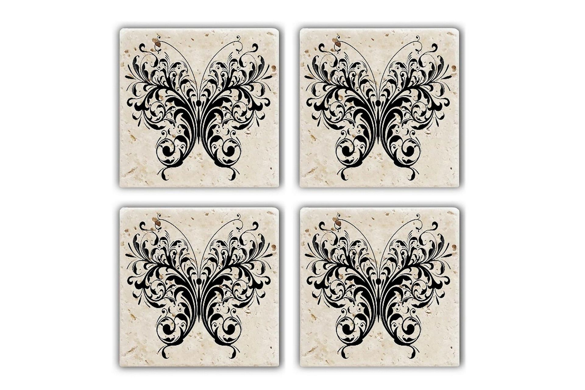 Glasunderlägg 4-pack - Flerfärgad (Art.nr 1006582) — Chilli