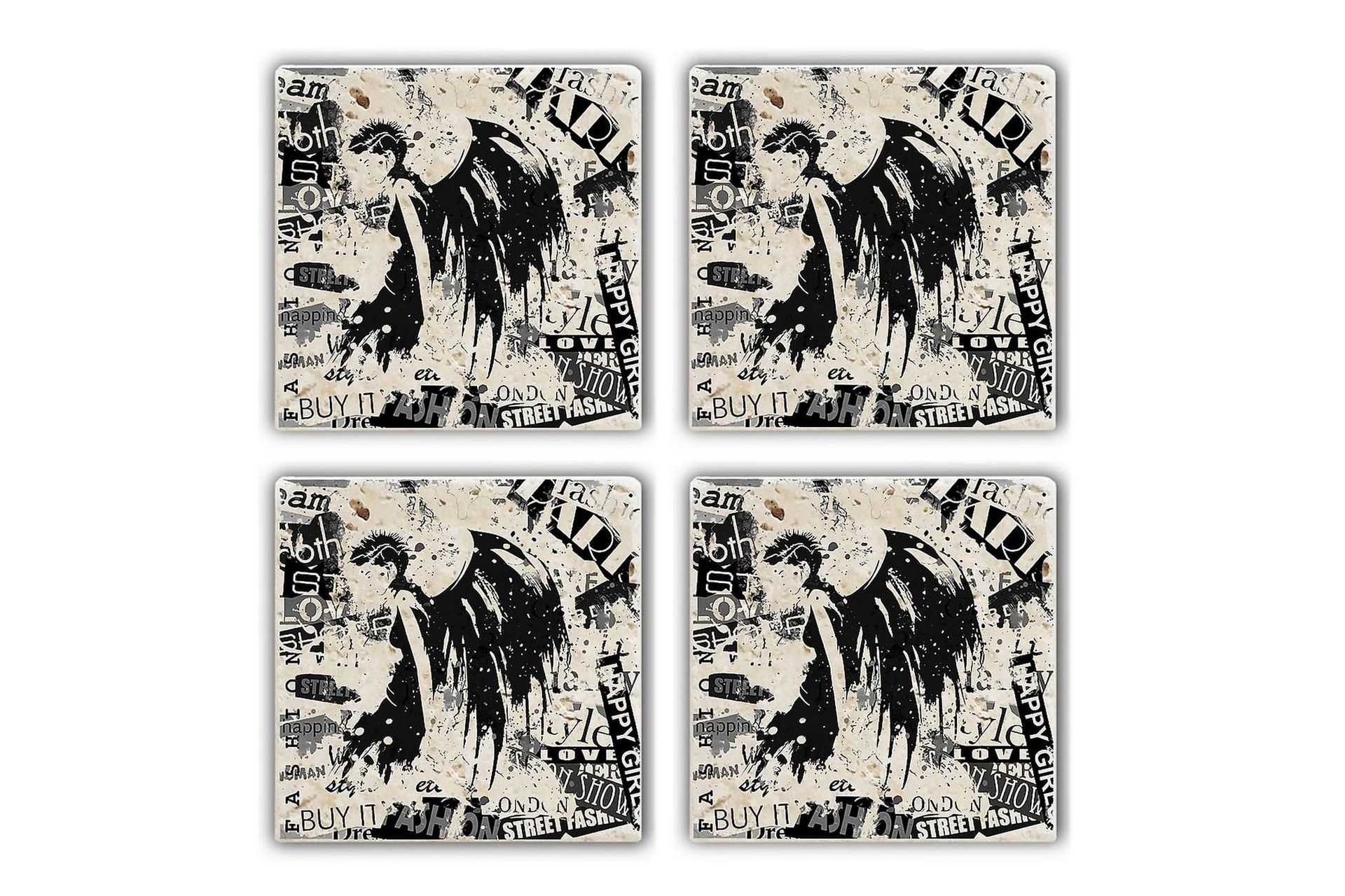 Glasunderlägg 4-pack - Flerfärgad (Art.nr 1006421) — Chilli