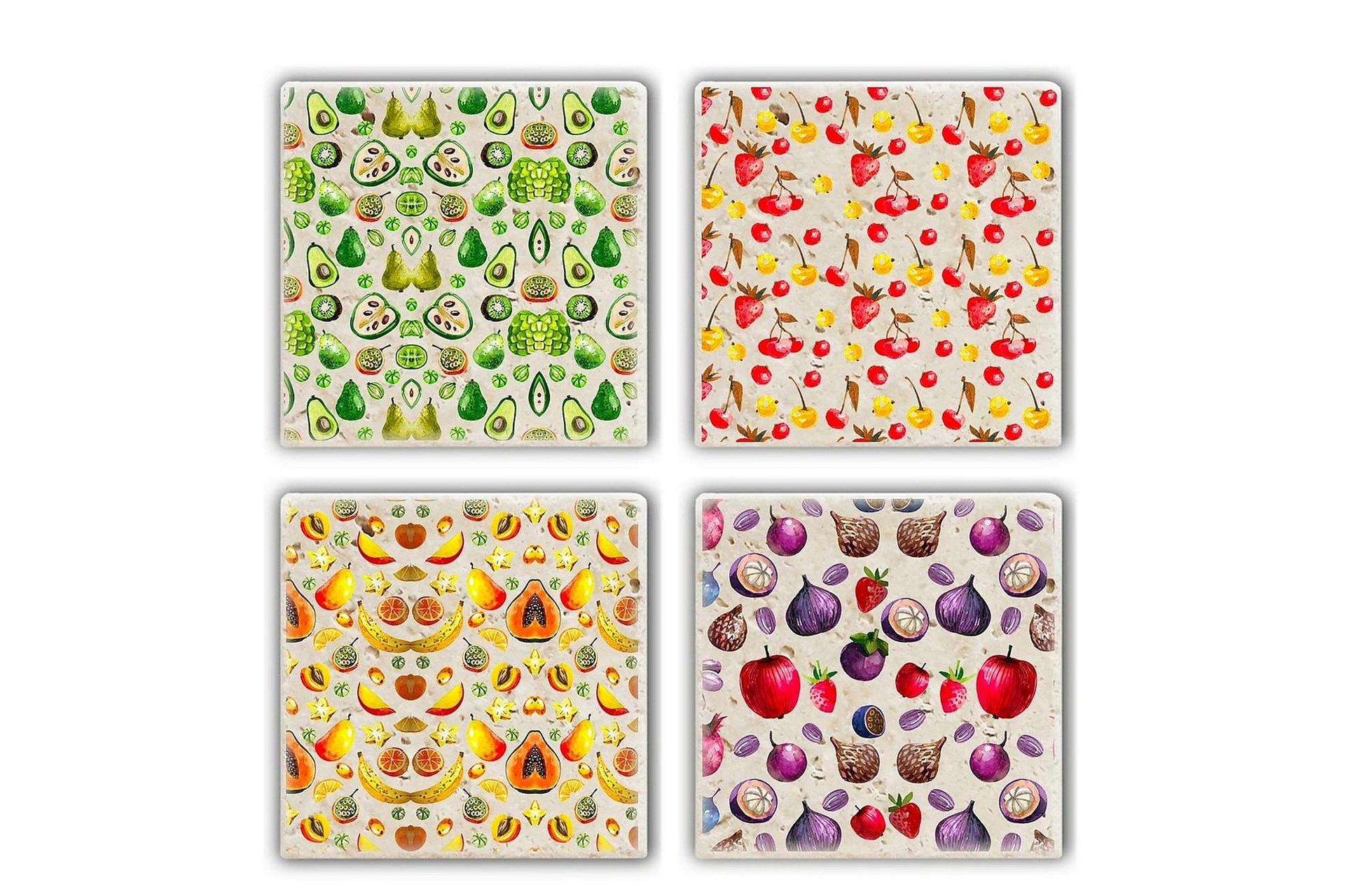 Glasunderlägg 4-pack - Flerfärgad (Art.nr 1006677) — Chilli
