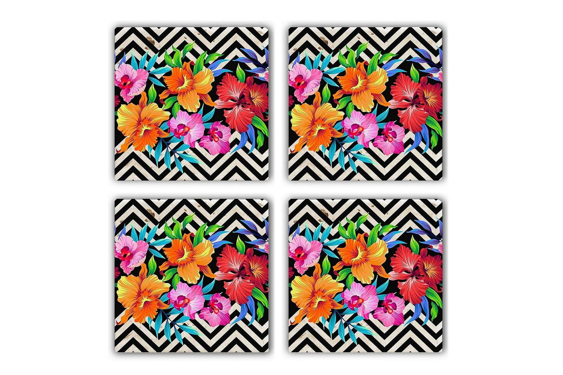 Glasunderlägg 4-pack - Flerfärgad (Art.nr 1006426) — Chilli