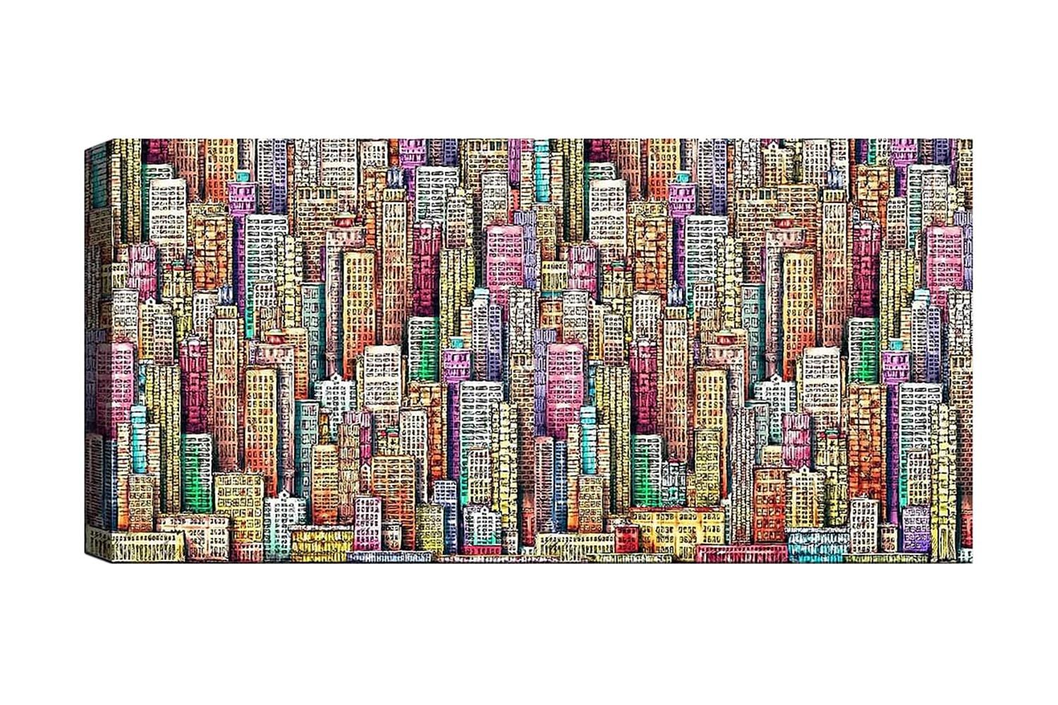 Canvastavla YTY Buildings & Cityscapes Flerfärgad - 120x50 cm (Art.nr 1184394) — Chilli