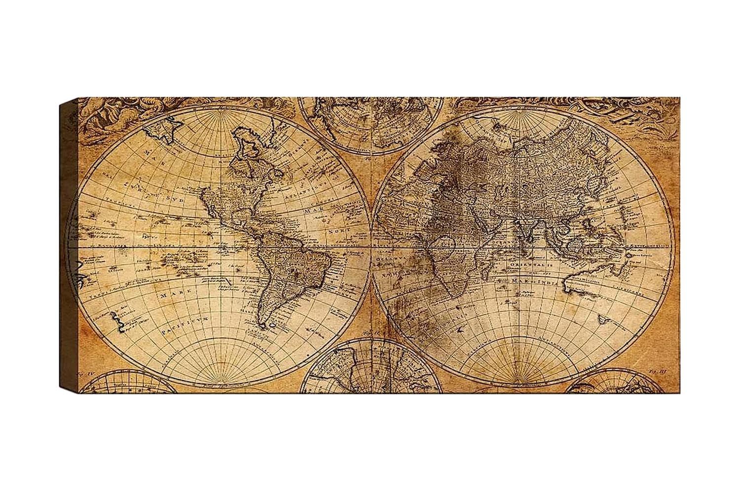 Canvastavla YTY Map Flerfärgad - 120x50 cm (Art.nr 1184418) — Chilli
