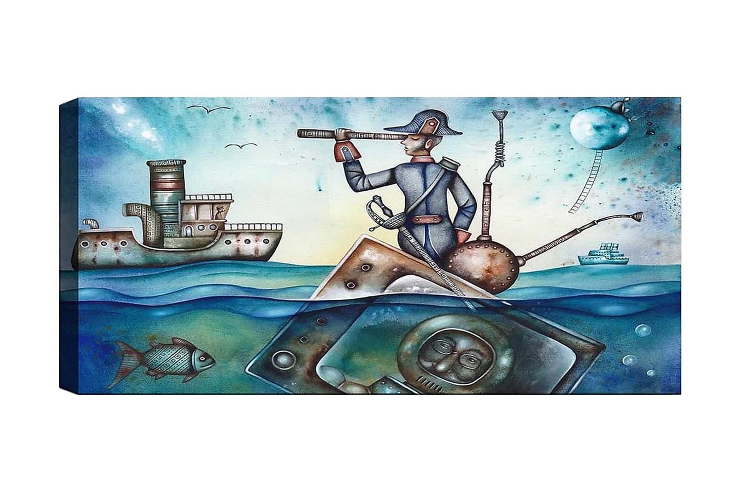 Canvastavla YTY Nautical & Beach Flerfärgad - 120x50 cm (Art.nr 1184592) — Chilli