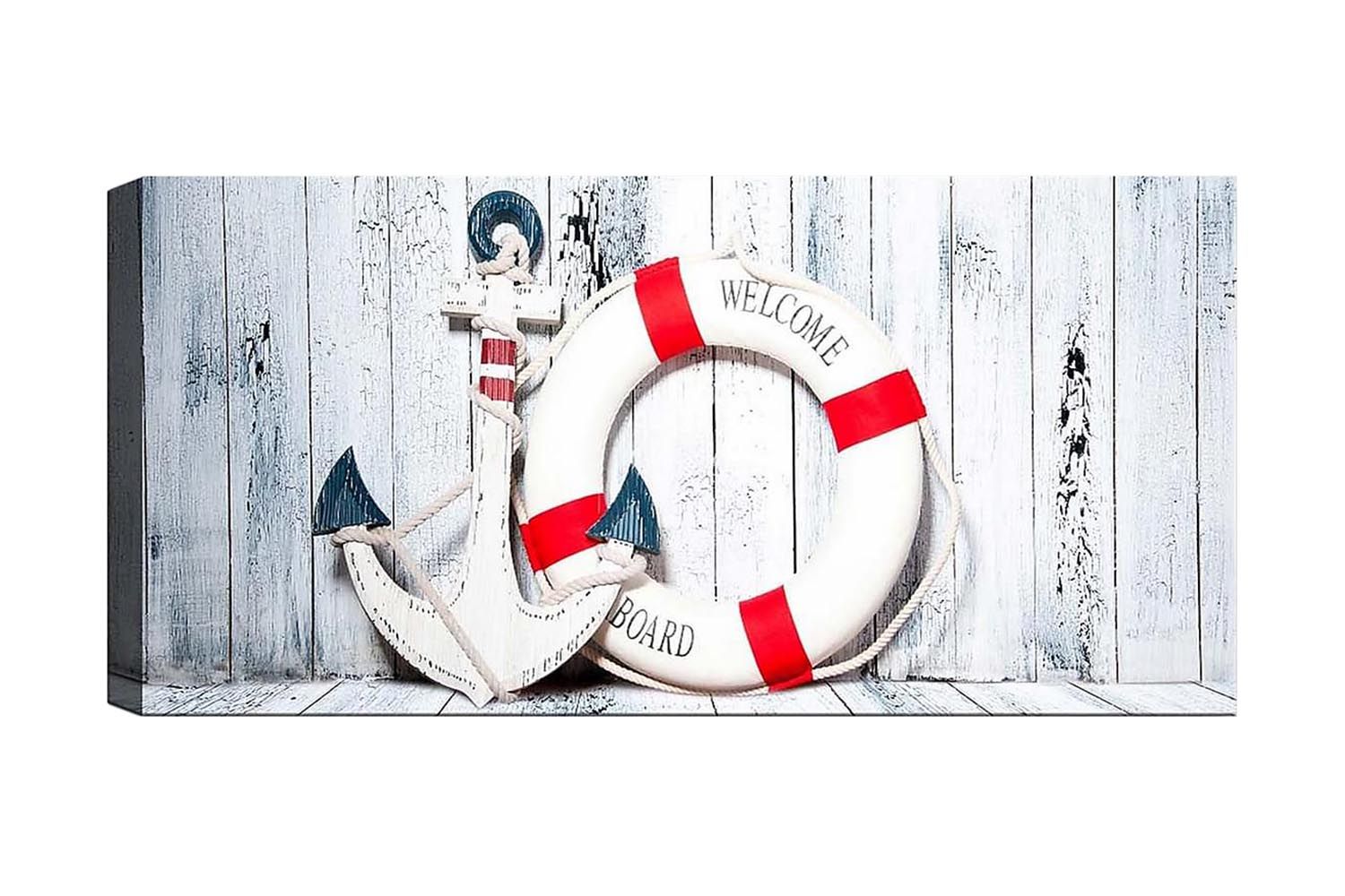 Canvastavla YTY Nautical & Beach Flerfärgad - 120x50 cm (Art.nr 1184165) — Chilli