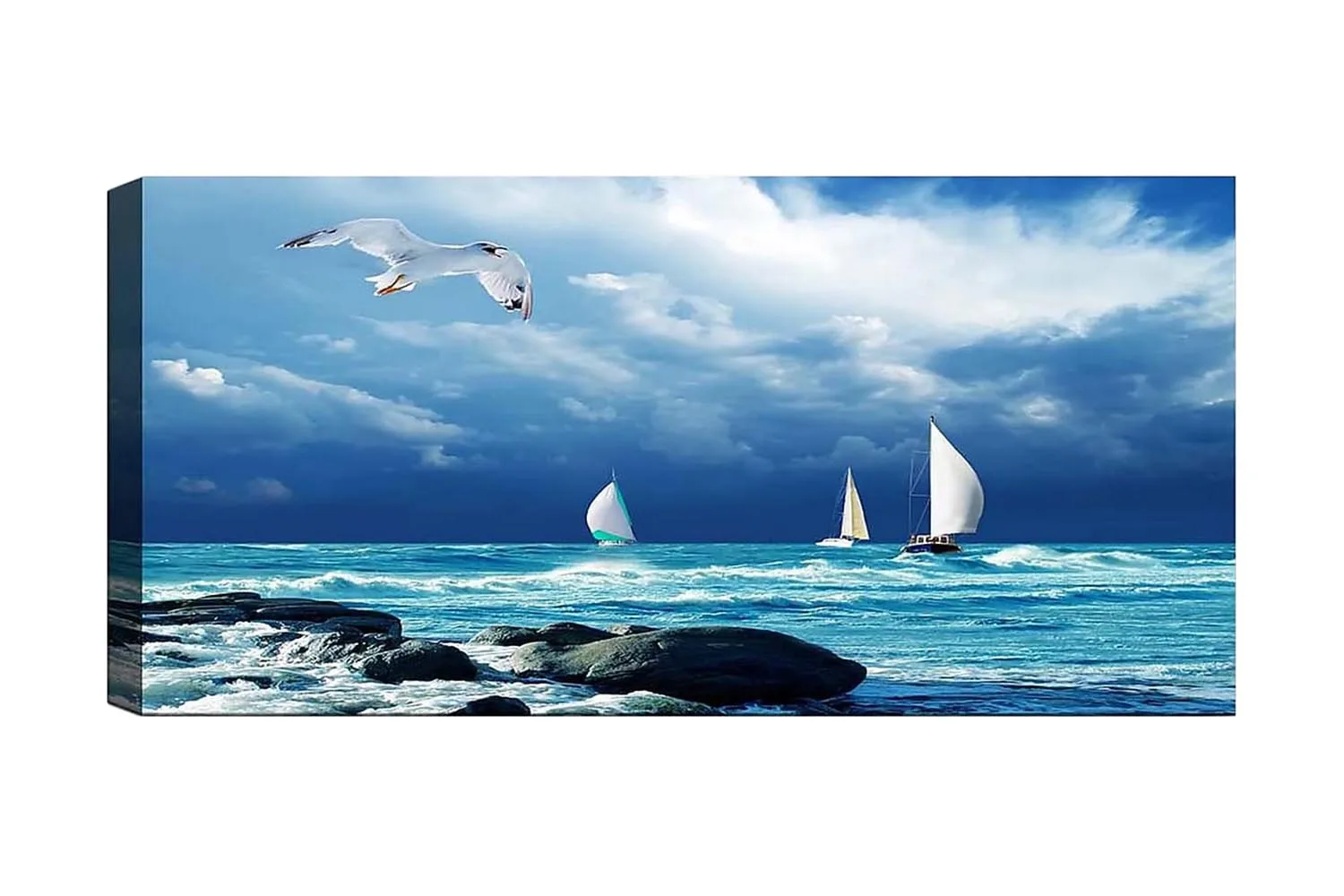 Canvastavla YTY Nautical & Beach Flerfärgad - 120x50 cm (Art.nr 1184351) — Chilli