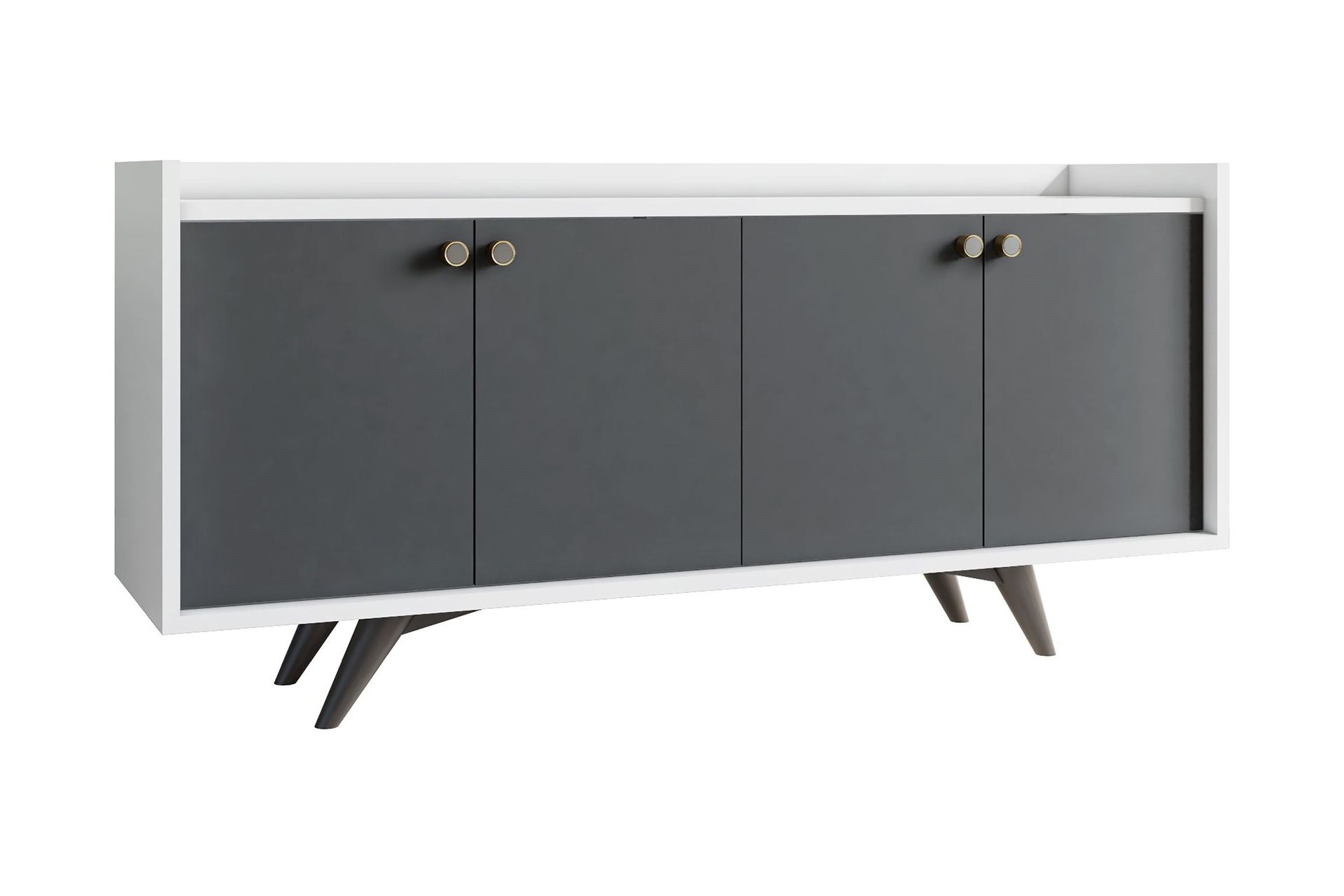 Ruigoord Avlastningsbord 150 cm - Antracit/Vit — Chilli