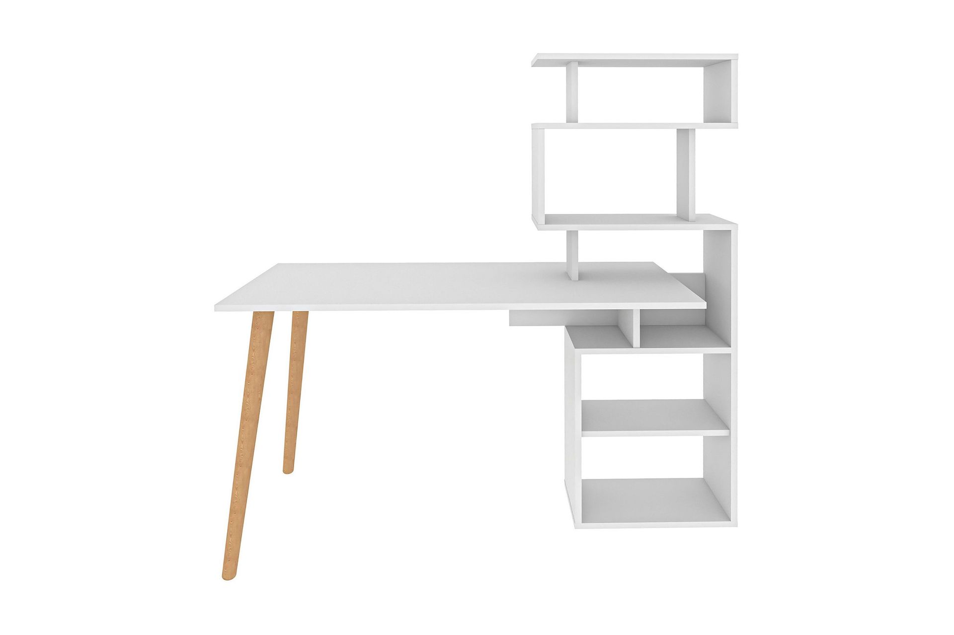 Andifli Skrivbord 55x146,4x133 cm med förvaring - Vit — Chilli