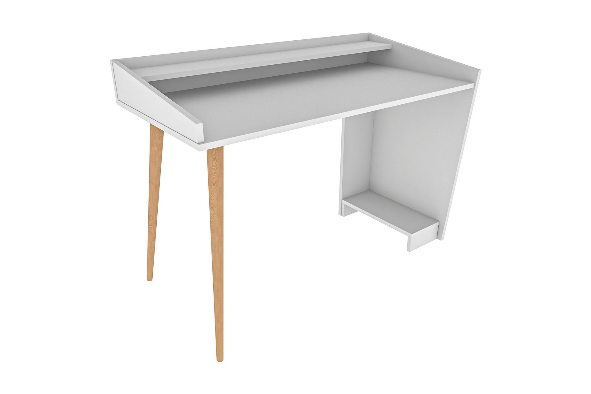 Andifli Skrivbord 59x88,3x121,8 cm med förvaring - Vit — Chilli