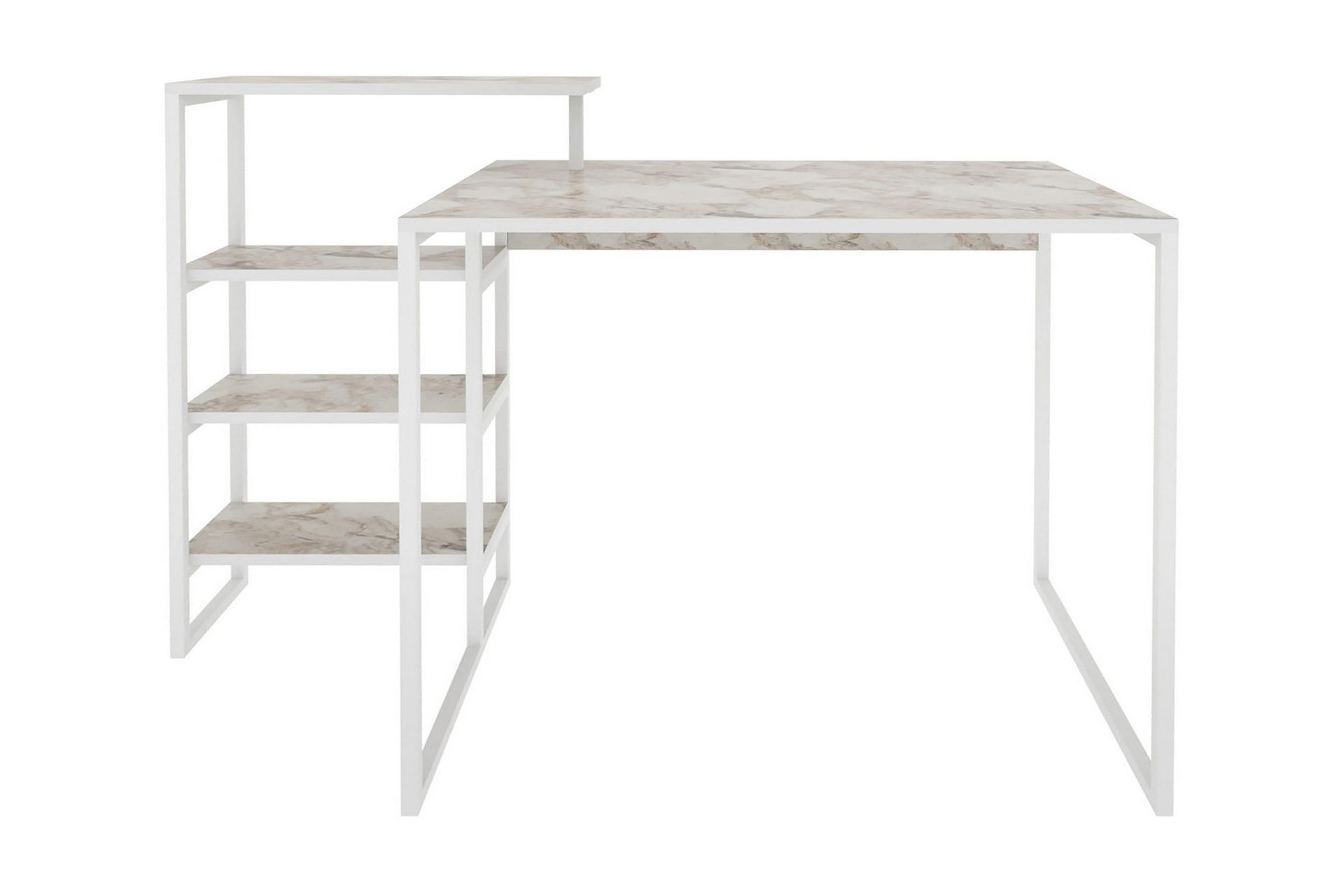 Andifli Skrivbord 60x76,8x133 cm med förvaring - Vit — Chilli